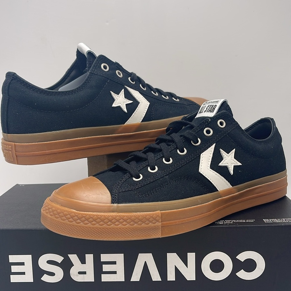 Converse Men's A08847C
STAR PLAYER 76 OX
All 
CONVERSE Black and Brown Sneakers - Picture 9 of 16